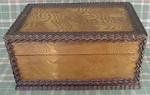 Wood Box Folk Art Solid Cherry Oak