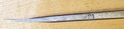 S.J. Addis No. 21 Tanged Bent Front Wood Chisel