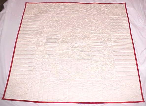 Christmas Tree Quilt Wall Hanging Holly Poinsettias 41x41