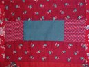 Lap Quilt Red & Blue Vintage Log Cabin Country