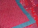 Lap Quilt Red & Blue Vintage Log Cabin Country