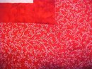 Fan Throw Lap Quilt Wall Hanging Red White 51x67