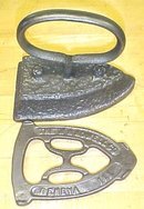 Antique Sadiron & Trivet W H Howell 1800's Flat Iron
