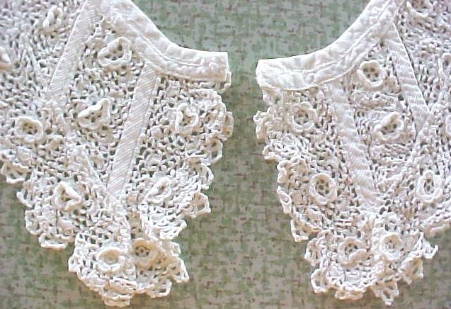 Ladies Lace Collar Raised Floral