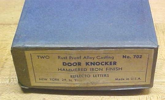 Antique Hammered Door Knocker (2) in Original Box