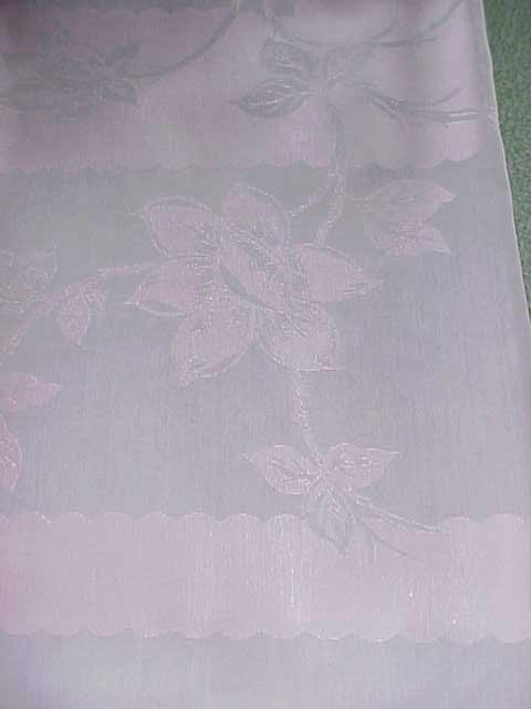Damask Tablecloth Gray Pink 60 x 96 + 12 Napkins