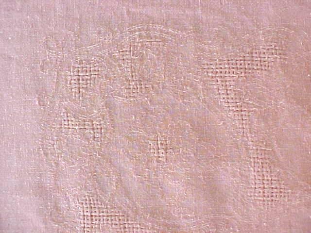 Peach Linen Tablecloth 56 x 75 Vintage