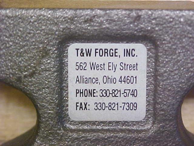 T & W Forge Cast Anvil Mini Advertising