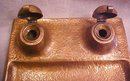 Copper Inkwell Arts and Crafts Era Dble