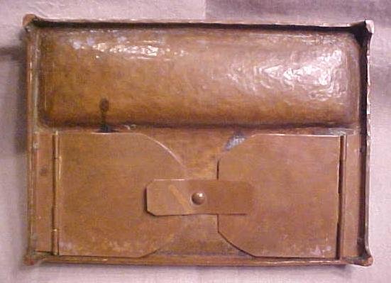 Copper Inkwell Arts and Crafts Era Dble