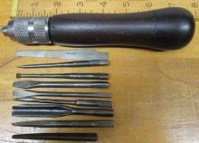 Rollis Chisel Screwdriver Tool Handle Set Rosewood