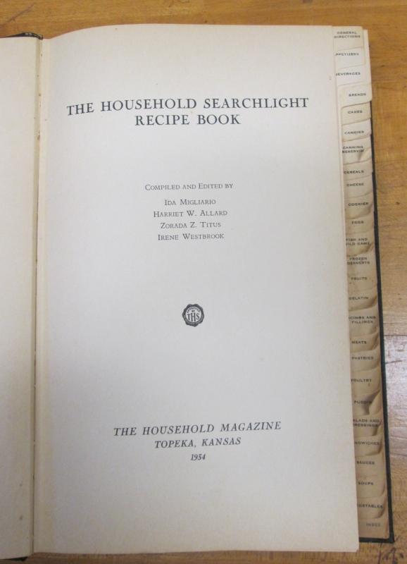 Household Searchlight Recipe Book 1934 Cookbook