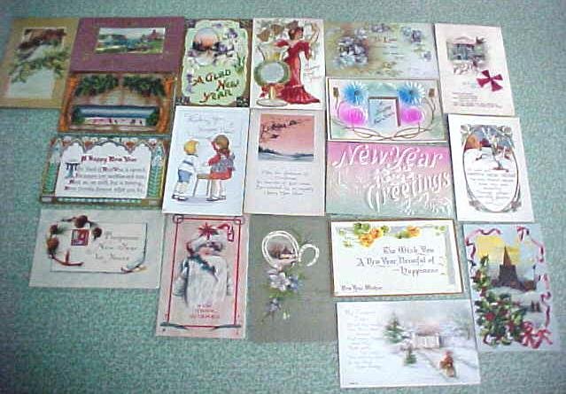 Antique Postcard Lot Valentines New Years Easter 49PC