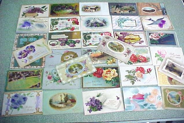 Vintage Postcard Lot Birthdays Greetings 1900's 78PC