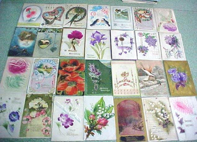 Vintage Postcard Lot Birthdays Greetings 1900's 78PC