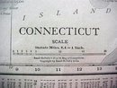 Antique Map Connecticutt New York 1912