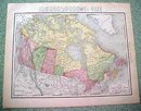 Antique Map Alaska Canada 1912