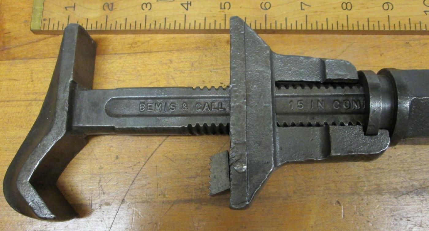 Bemis Call Pipe Wrench Adjustable Combination 15 inch