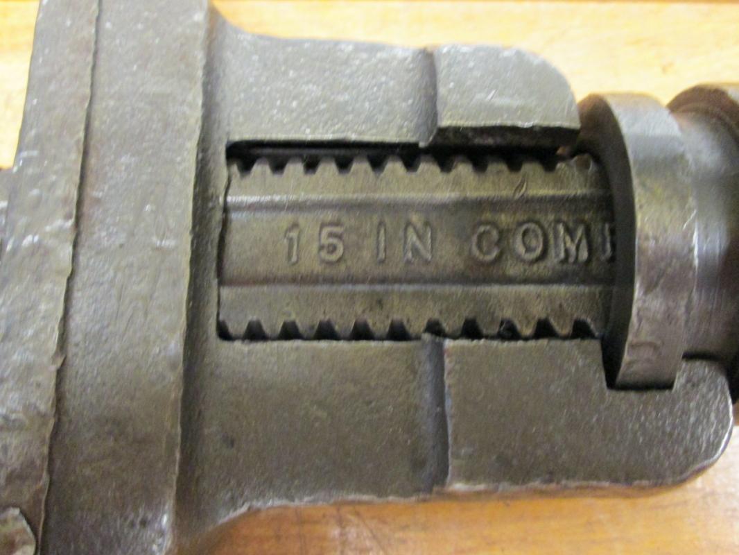 Bemis Call Pipe Wrench Adjustable Combination 15 inch