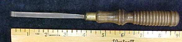 D. R. Barton Chisel 1/4 inch Tanged Fancy Turned Handle