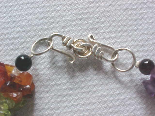 Choker Necklace & Bracelet Amethyst Peridot