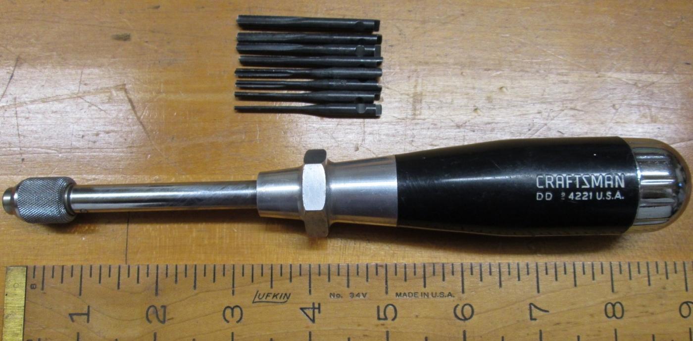 Craftsman Yankee No. 9 4221 Push Drill w/ 8 Drill Bits