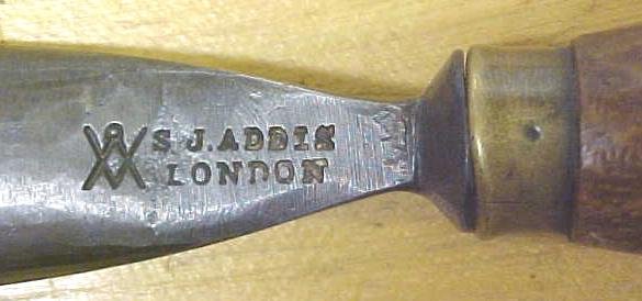 S. J. Addis 1-3/16 inch Fish Tail Carving Gouge Chisel