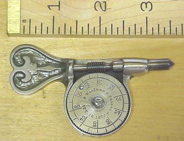 Woodman's Tachometer Speed Indicator Ornate 1876 Patent Tachometer