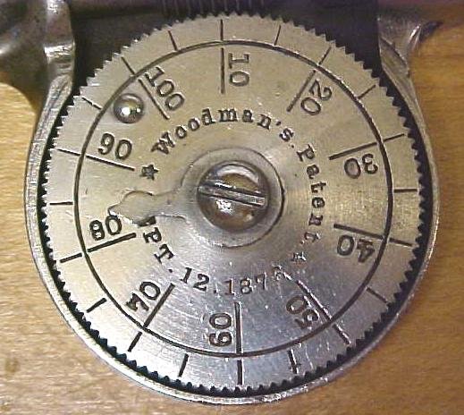 Woodman's Tachometer Speed Indicator Ornate 1876 Patent Tachometer