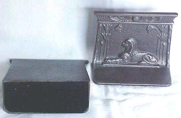 Egyptian Sphinx Bookends Ornate Metal