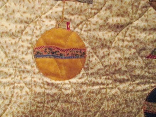 Quilt Wall Hanging Christmas Ribbons Ornaments Shop Original