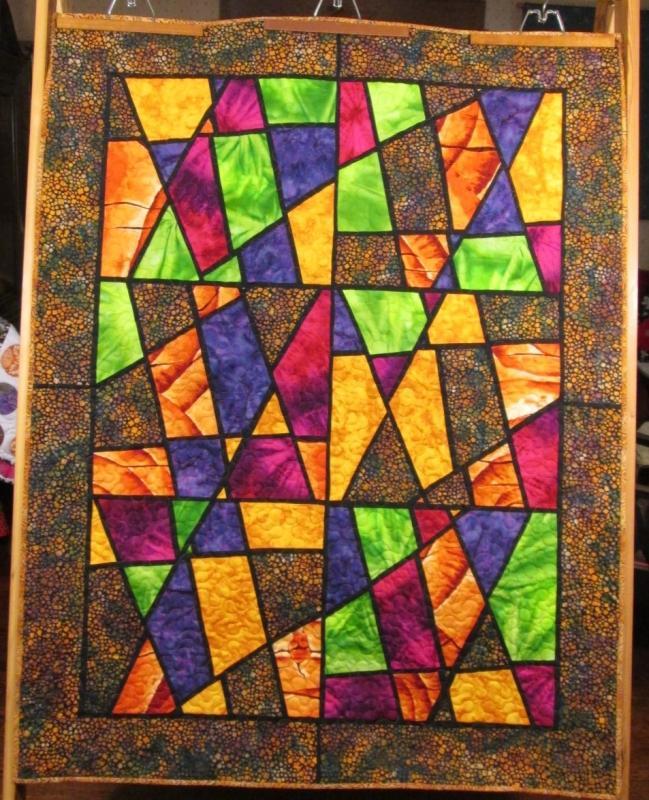 Quilt Stained Glass Throw Wall Hanging 45 x 60