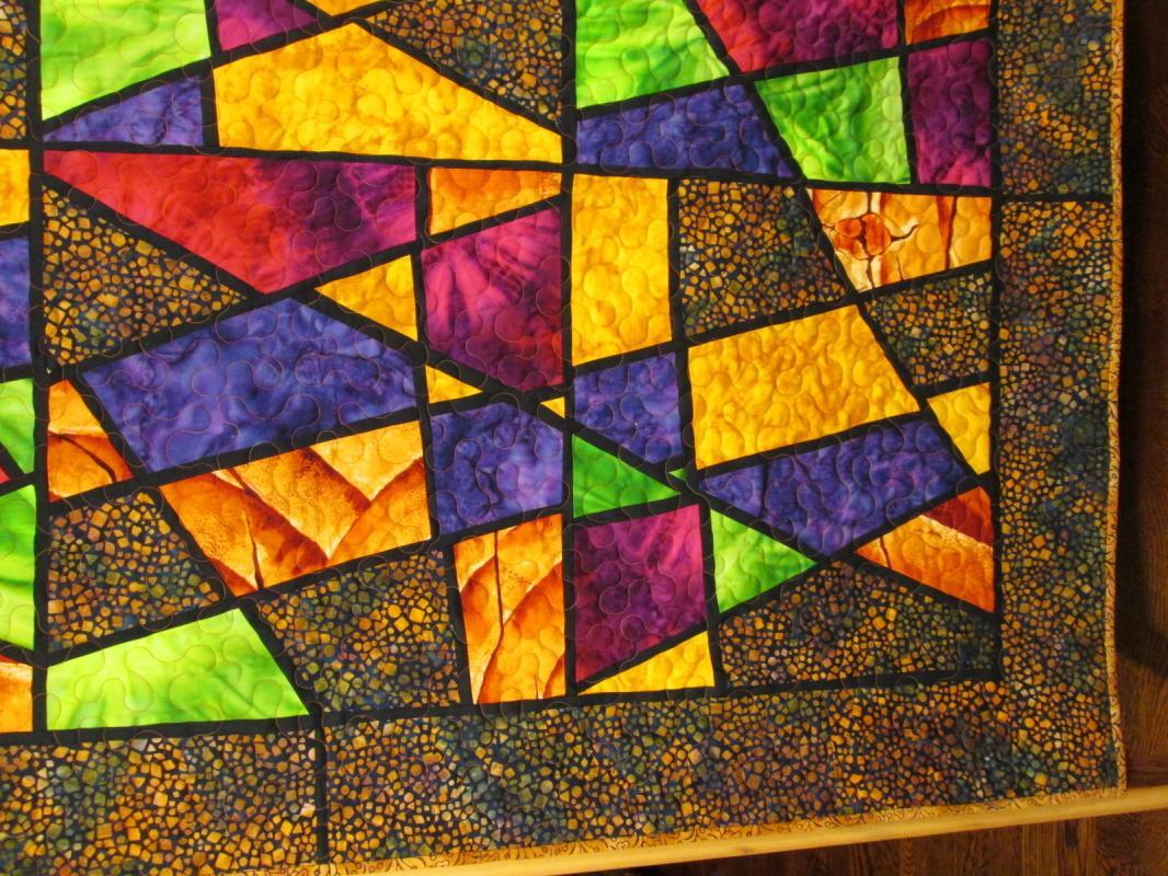 Quilt Stained Glass Throw Wall Hanging 45 x 60