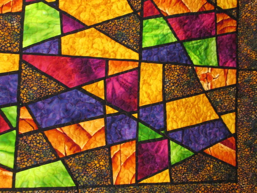 Quilt Stained Glass Throw Wall Hanging 45 x 60