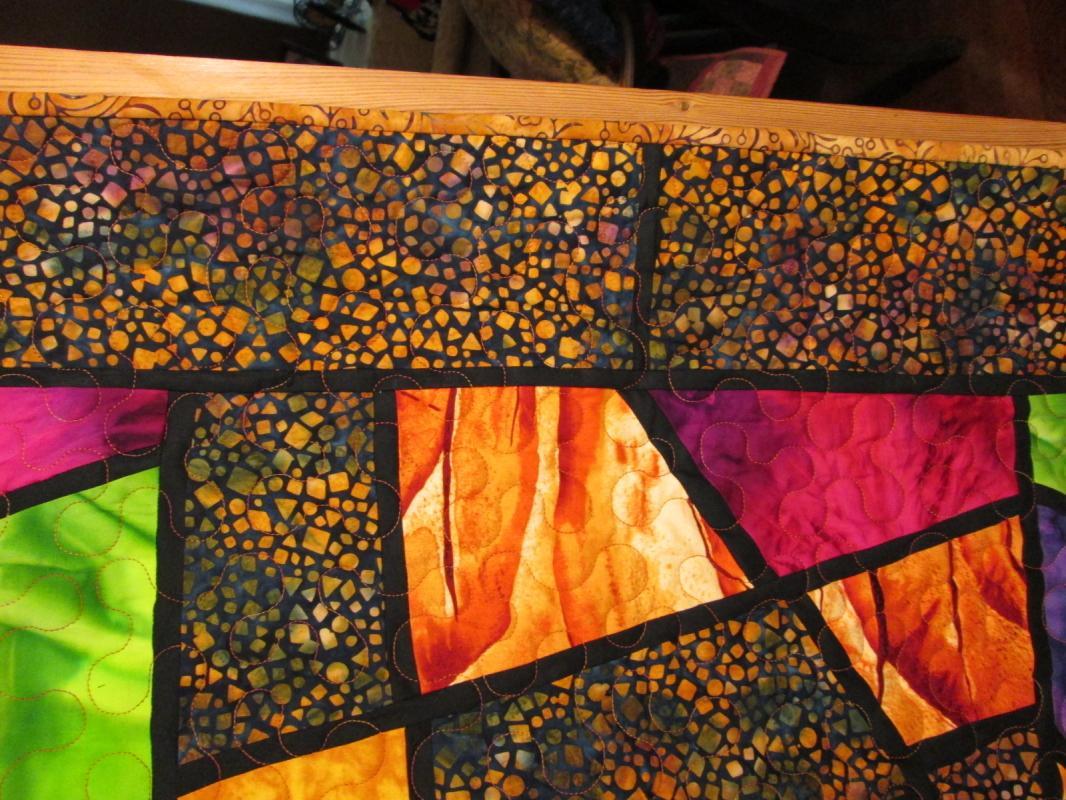 Quilt Stained Glass Throw Wall Hanging 45 x 60