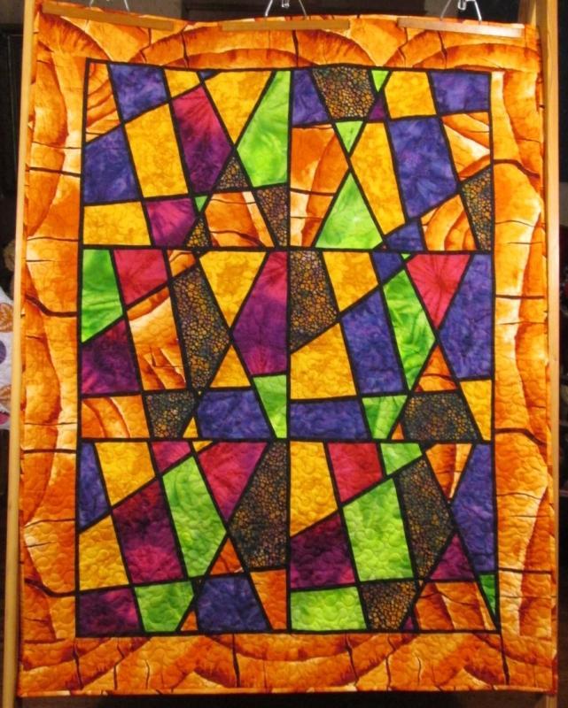 Quilt Stained Glass Throw Wall Hanging 45 x 60