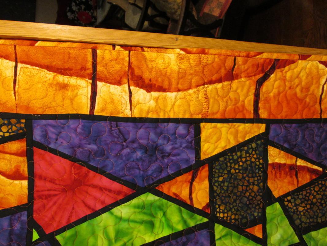Quilt Stained Glass Throw Wall Hanging 45 x 60