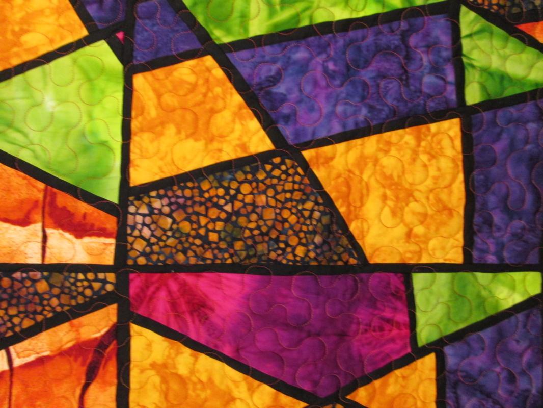 Quilt Stained Glass Throw Wall Hanging 45 x 60