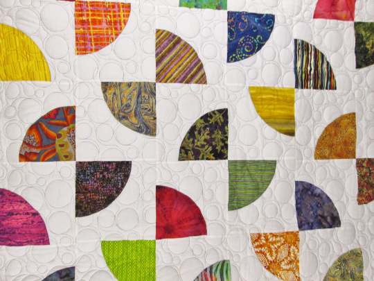 Dancing Fans Abstract Throw Quilt Colorful