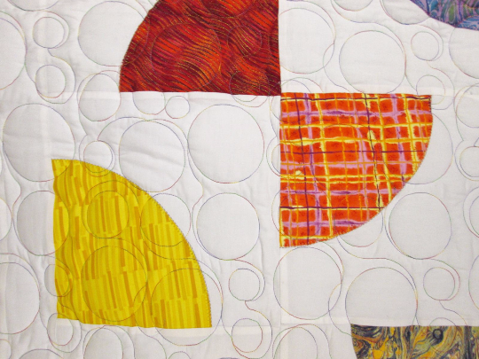Dancing Fans Abstract Throw Quilt Colorful