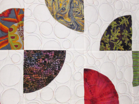 Dancing Fans Abstract Throw Quilt Colorful