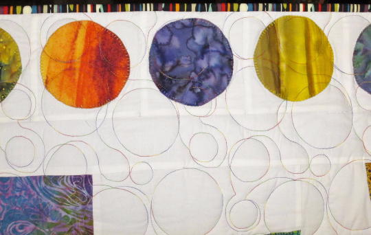 Dancing Fans Abstract Throw Quilt Colorful