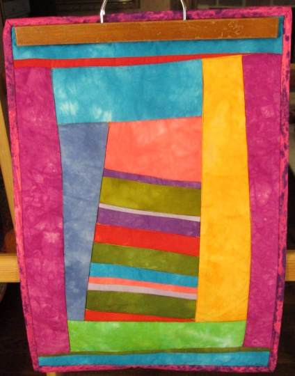 Modern Art Quilt Hand Dyed Fabrics Leaning Tower of Pisa