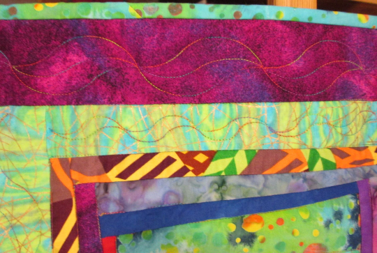 Art Quilt Abstract Heart Colorful