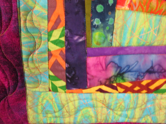Art Quilt Abstract Heart Colorful