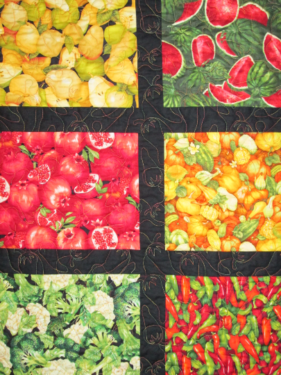Quilt Vegetables Fruits To Market To Market 74 x 84