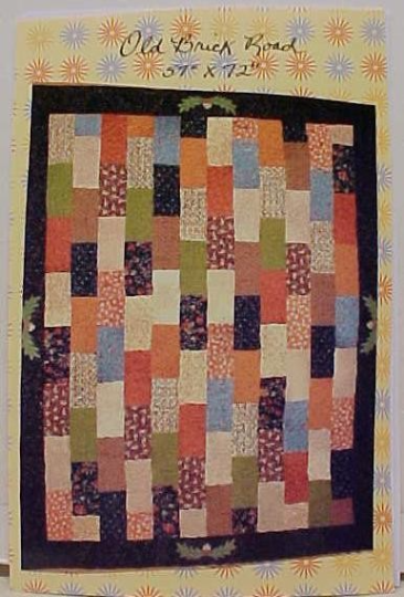 Quilt Pattern Old Brick Road 54 x 72 Scrappy Quilt