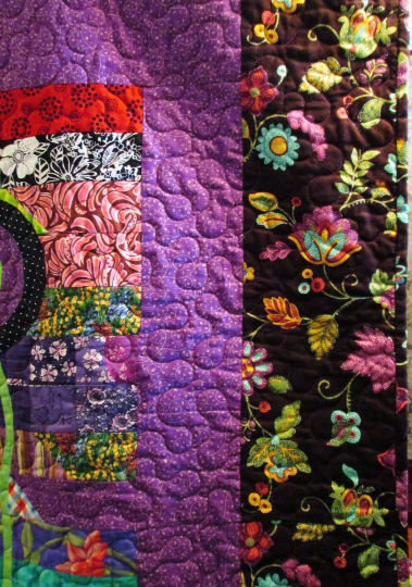 Quilt Scrappy Twin Throw Wall Hanging Posies Bright