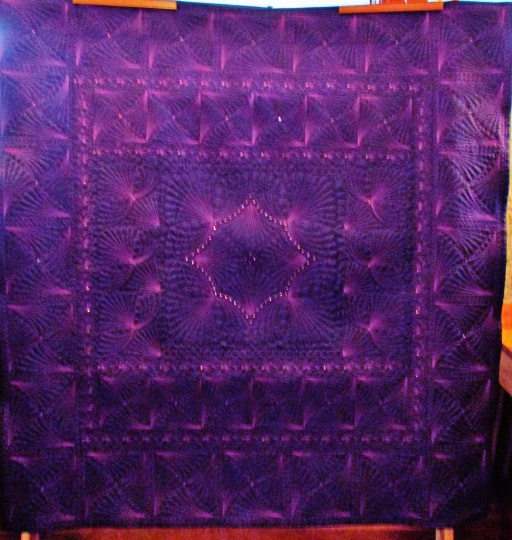 Wholecloth Art Quilt Wall Hanging Crystals Arwen OOAK