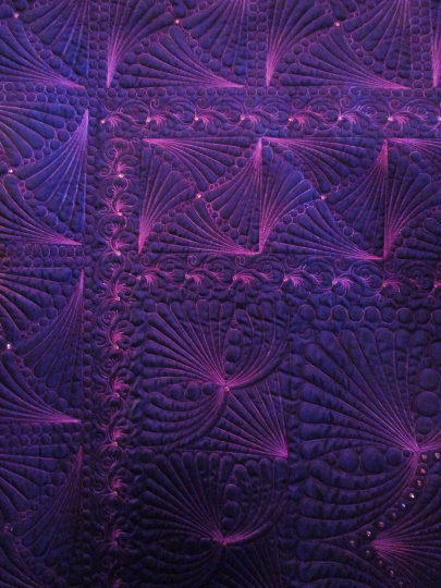 Wholecloth Art Quilt Wall Hanging Crystals Arwen OOAK
